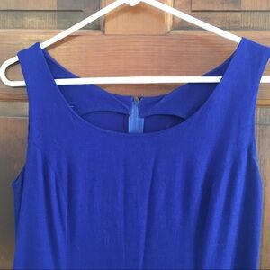 Maxi Pleated Handmade Vintage A Line Cobalt Royal  Blue Dress Linen Sz 6